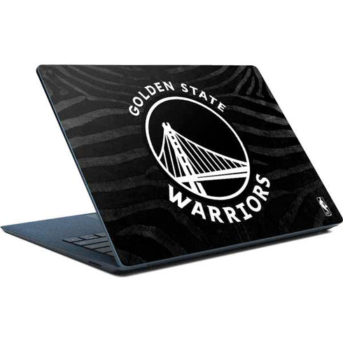NBA Golden State Warriors Black Animal Print Surface Laptop Skin
